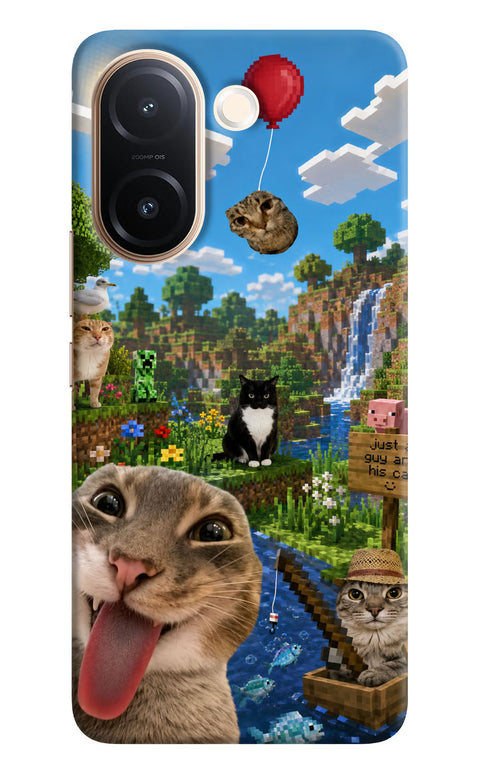 Minecraft Cat Chaos Vivo V60e 5G Back Cover