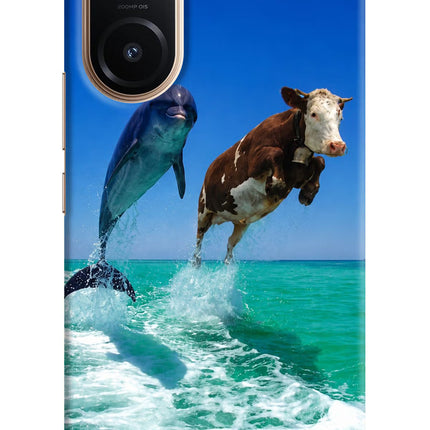Dolphin vs Cow Vivo V60e 5G Hard Case Back Cover by Casekaro