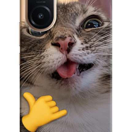 Silly Cat Call Vivo V60e 5G Hard Case Back Cover by Casekaro