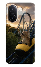 Rollercoaster Dog Vivo V60e 5G Hard Case Back Cover by Casekaro