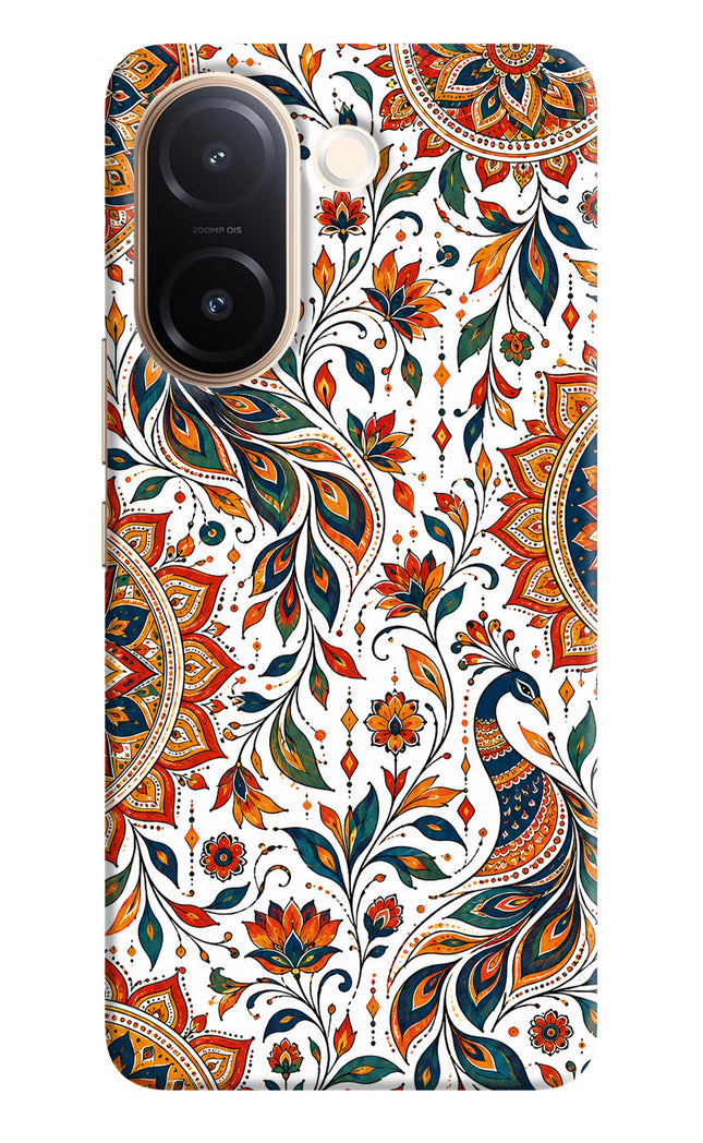 White Mayura Vivo V60e 5G Hard Case Back Cover by Casekaro