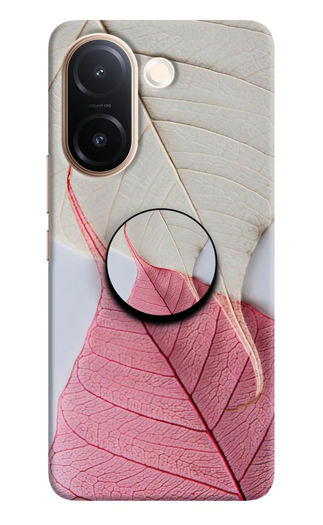 White Pink Leaf Vivo V60e 5G Pop Case
