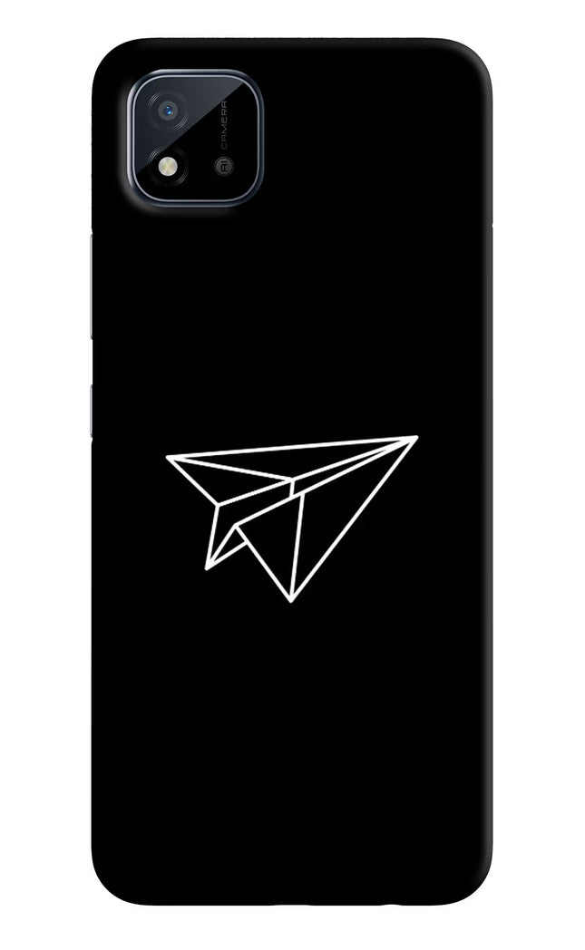 Paper Plane White Realme C11 2021 Back Cover