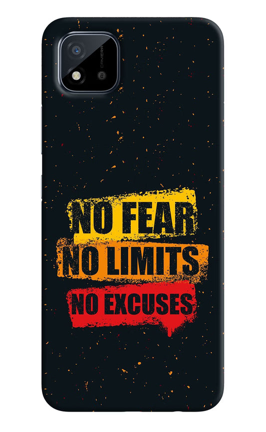 No Fear No Limits No Excuse Realme C11 2021 Back Cover