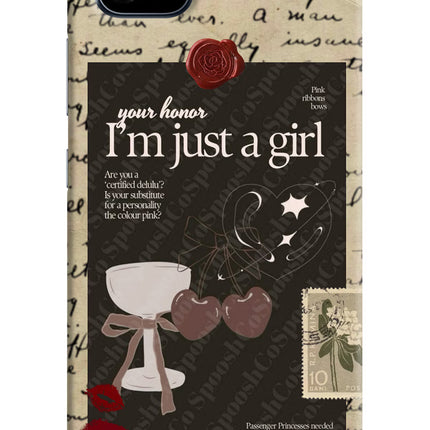 I am just a girl Realme C11 2021 Back Cover