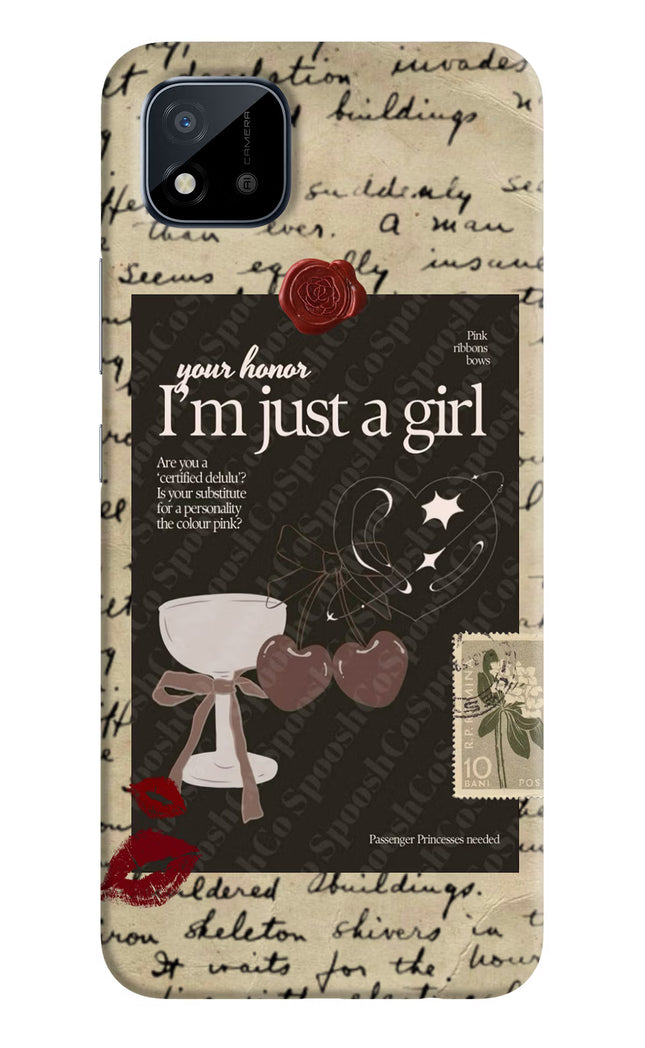 I am just a girl Realme C11 2021 Back Cover