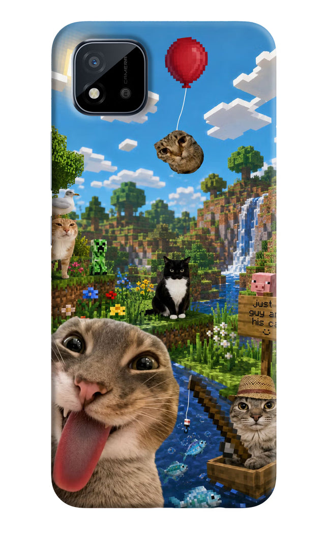 Minecraft Cat Chaos Realme C11 2021 Hard Case Back Cover by Casekaro