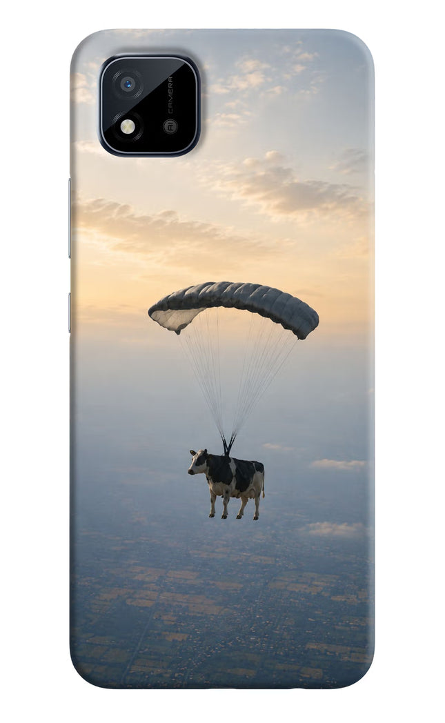 Skydiving Cow Realme C11 2021 Hard Case Back Cover by Casekaro