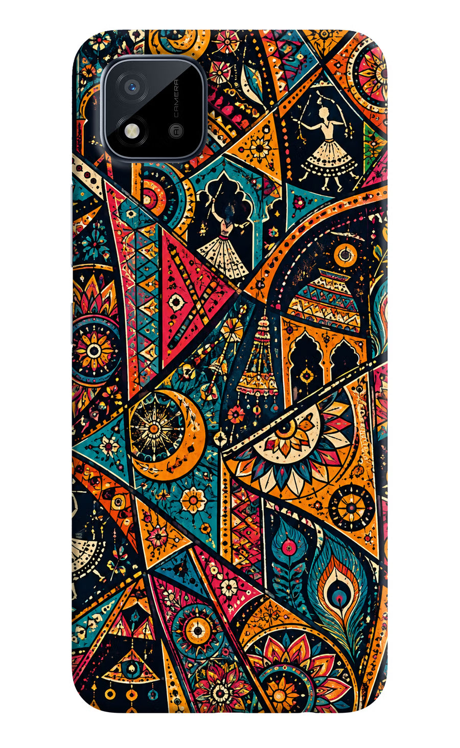 Folk Print Realme C11 2021 Back Cover, Hard case