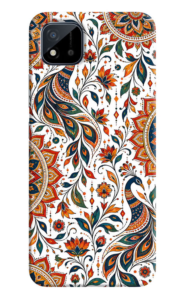 White Mayura Realme C11 2021 Hard Case Back Cover by Casekaro