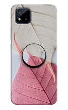 White Pink Leaf Realme C11 2021 Pop Case
