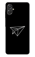 Paper Plane White Samsung A06 5G Back Cover