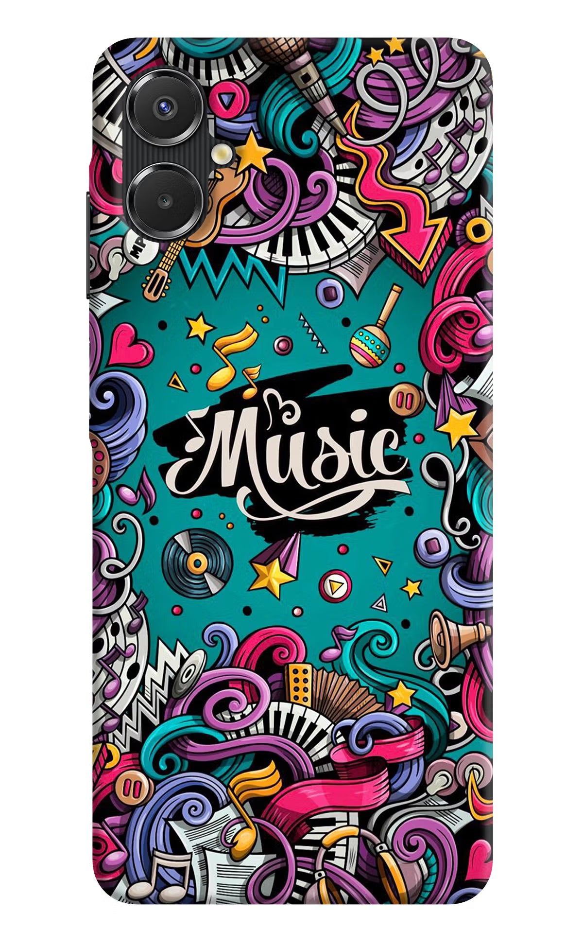 Music Graffiti Samsung A06 5G Back Cover