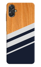 Blue and white wooden Samsung A06 5G Back Cover