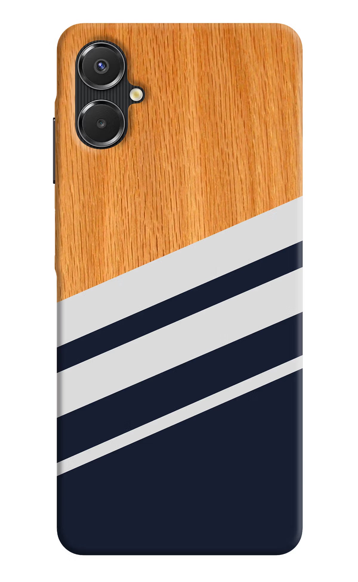 Blue and white wooden Samsung A06 5G Back Cover