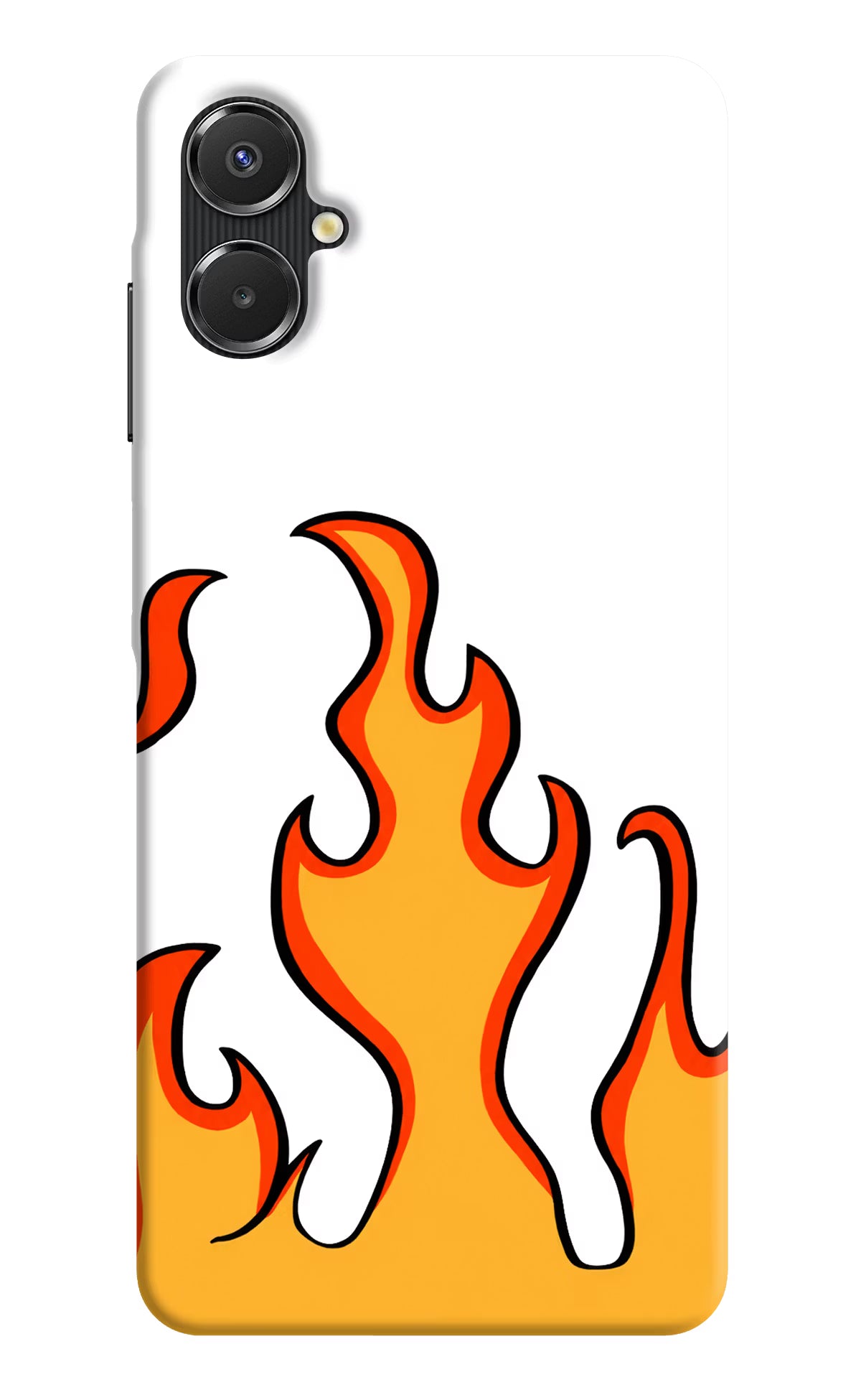 Fired Up – White Samsung A06 5G Back Cover