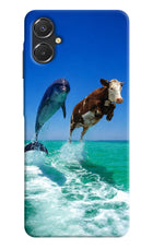 Dolphin vs Cow Samsung A06 5G Hard Case Back Cover by Casekaro