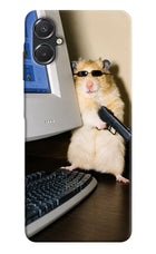 Hacker Hamster Samsung A06 5G Hard Case Back Cover by Casekaro