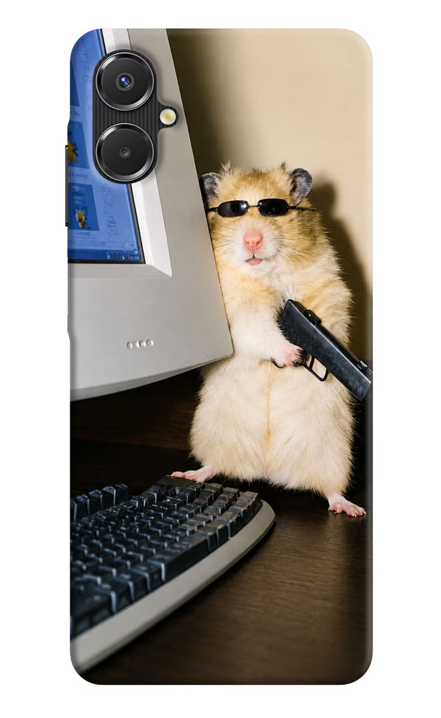 Hacker Hamster Samsung A06 5G Hard Case Back Cover by Casekaro