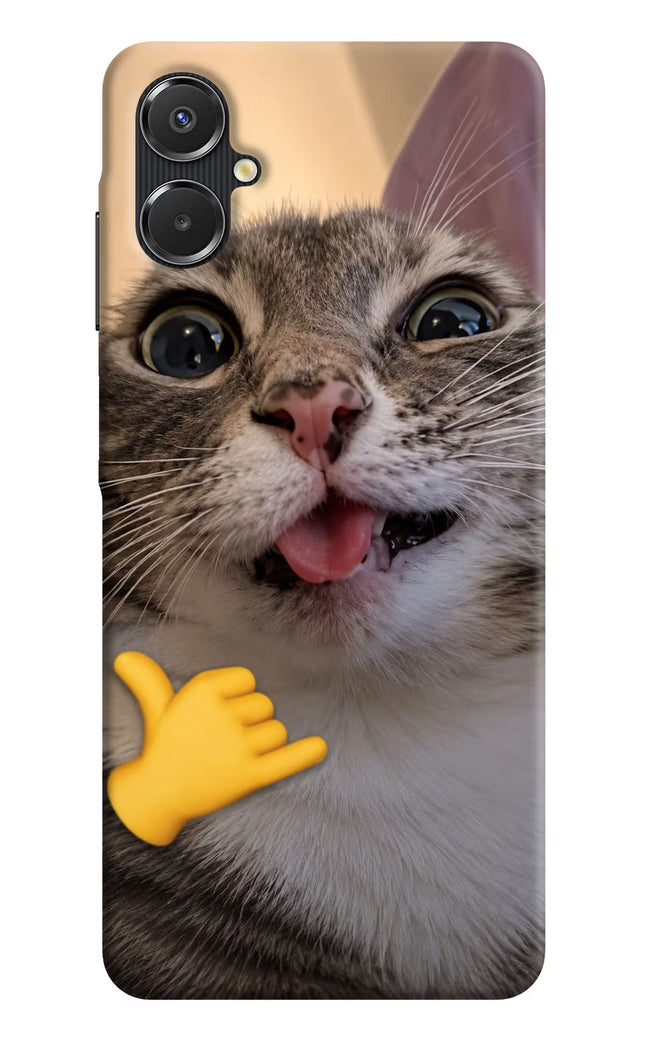 Silly Cat Call Samsung A06 5G Hard Case Back Cover by Casekaro