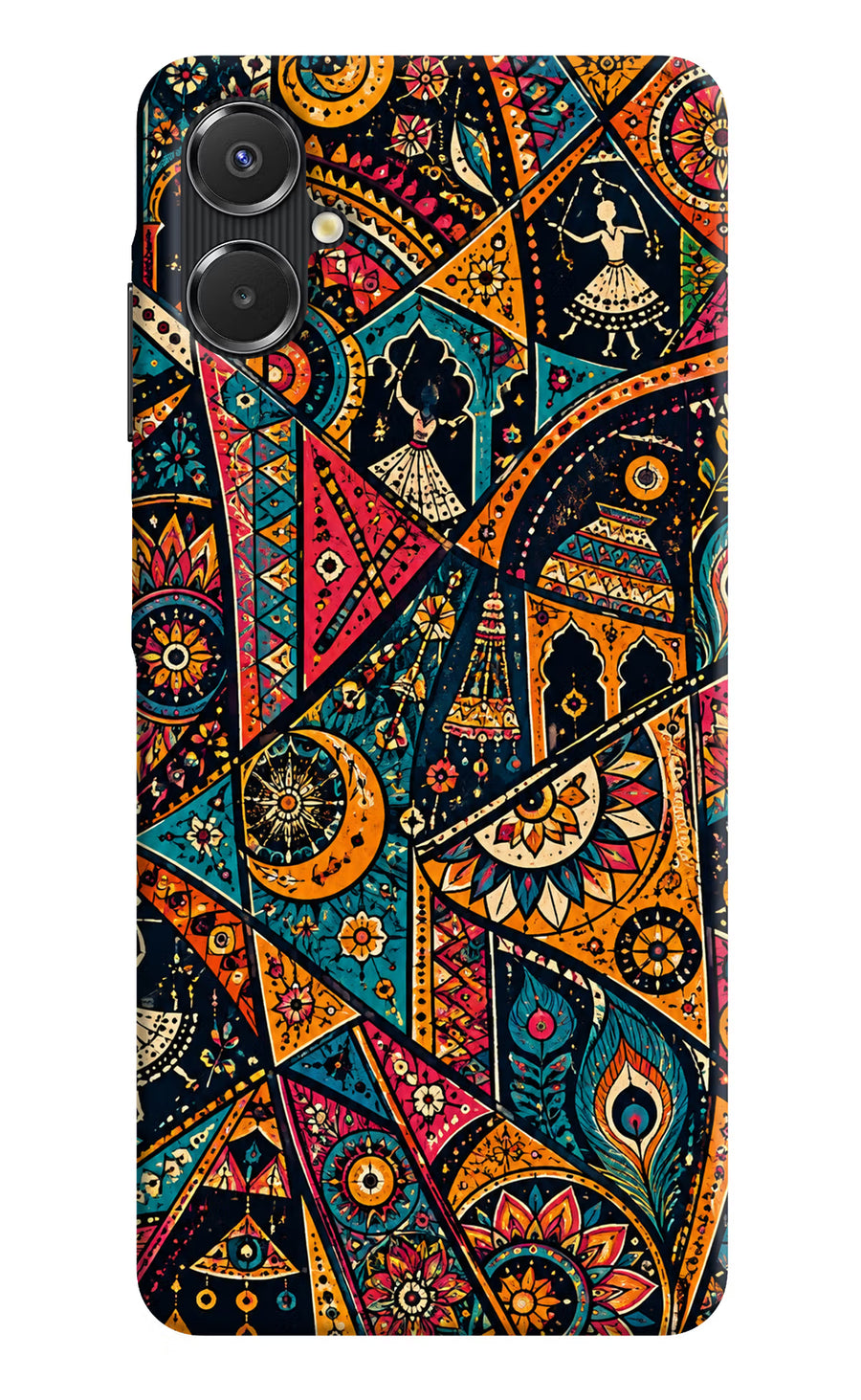 Folk Print Samsung A06 5G Back Cover, Hard case