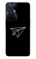 Paper Plane White OPPO F21s Pro 5G Hard Case Back Cover by Casekaro