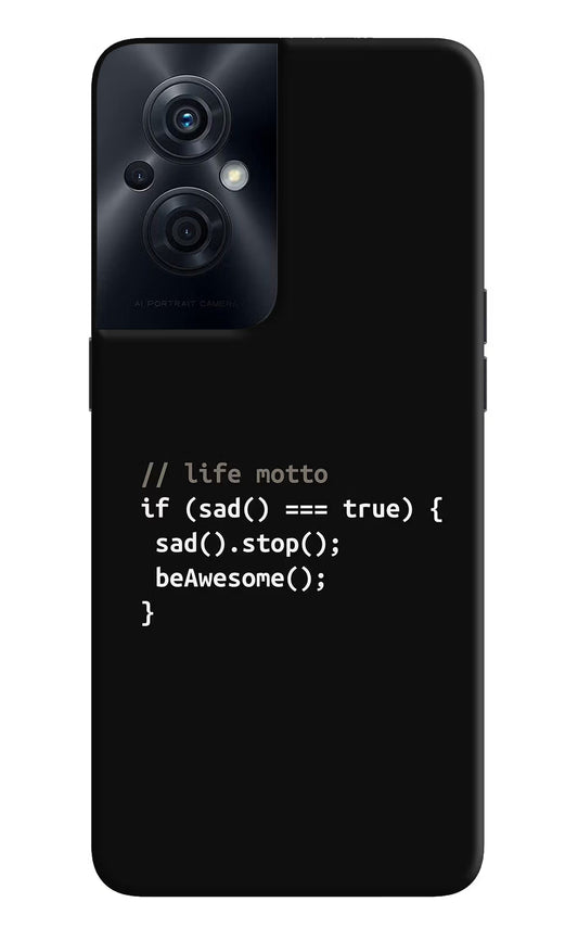 Life Motto Code OPPO F21s Pro 5G Back Cover