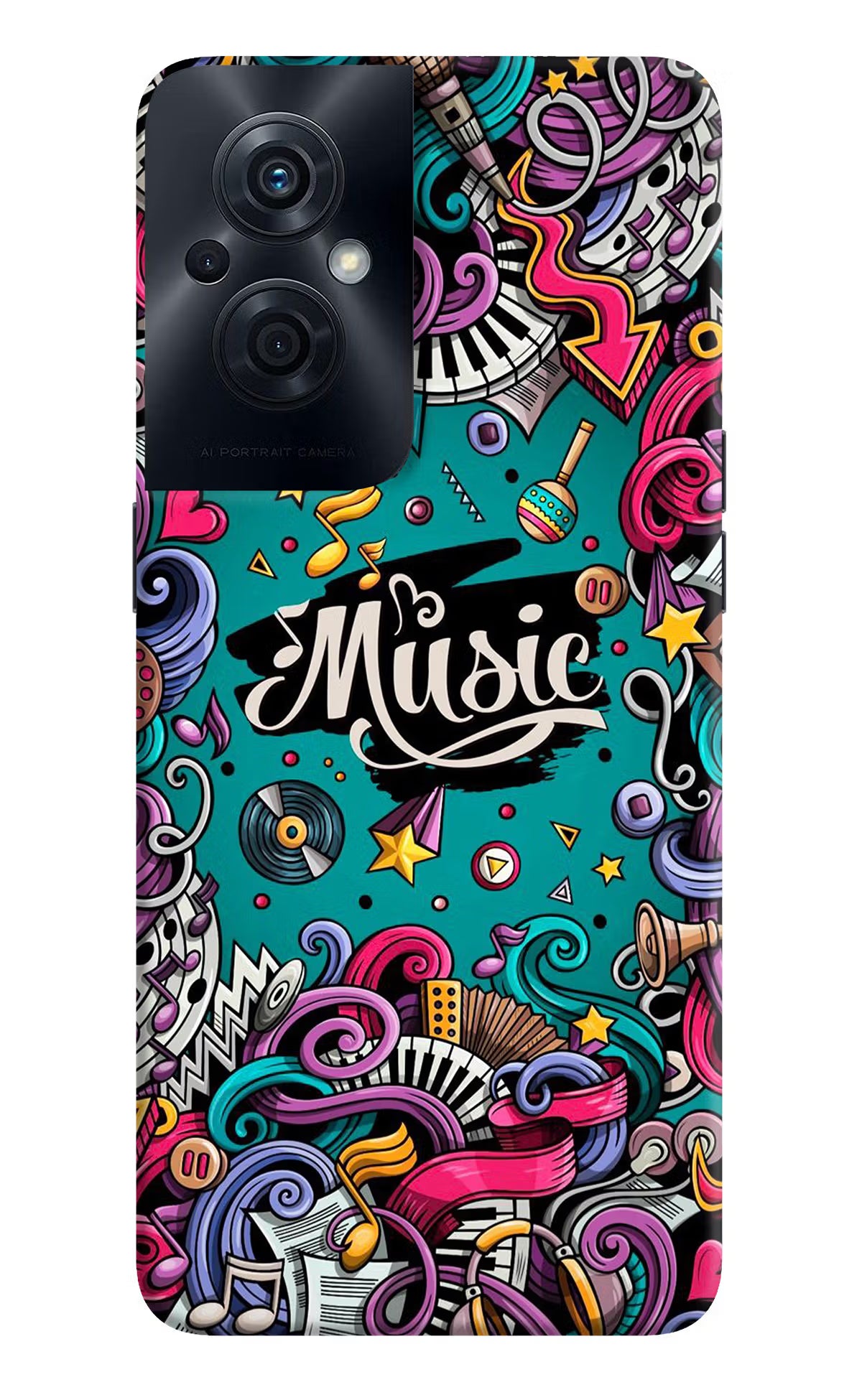 Music Graffiti OPPO F21s Pro 5G Back Cover