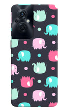Elephants OPPO F21s Pro 5G Hard Case Back Cover by Casekaro