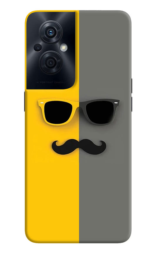 Sunglasses with Mustache OPPO F21s Pro 5G Back Cover