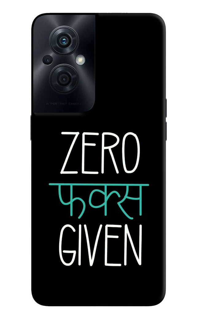 Zero Fucks Given OPPO F21s Pro 5G Hard Case Back Cover by Casekaro