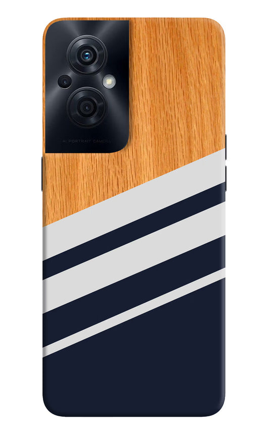 Blue and white wooden OPPO F21s Pro 5G Back Cover