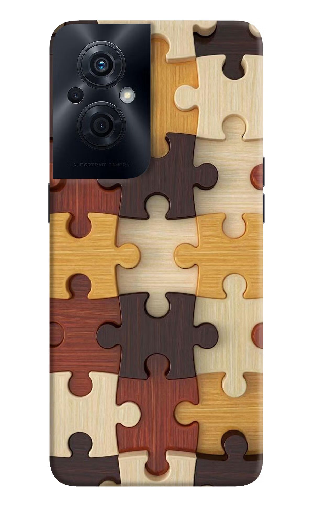 Wooden Puzzle OPPO F21s Pro 5G Back Cover