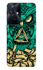 Green Owl OPPO F21s Pro 5G Hard Case Back Cover by Casekaro