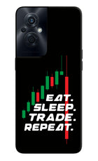 Eat Sleep Trade Repeat OPPO F21s Pro 5G Hard Case Back Cover by Casekaro