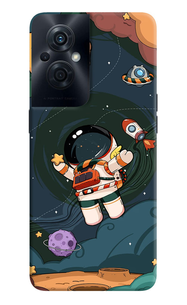 Cartoon Astronaut OPPO F21s Pro 5G Hard Case Back Cover by Casekaro