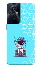 Cute Astronaut Chilling OPPO F21s Pro 5G Hard Case Back Cover by Casekaro