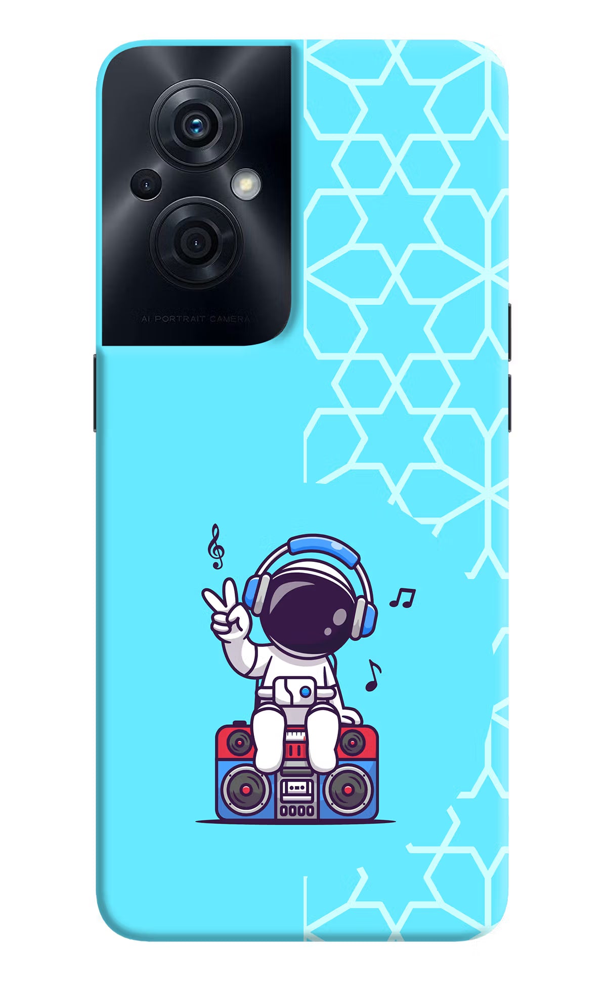 Cute Astronaut Chilling OPPO F21s Pro 5G Back Cover