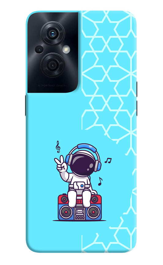 Cute Astronaut Chilling OPPO F21s Pro 5G Back Cover