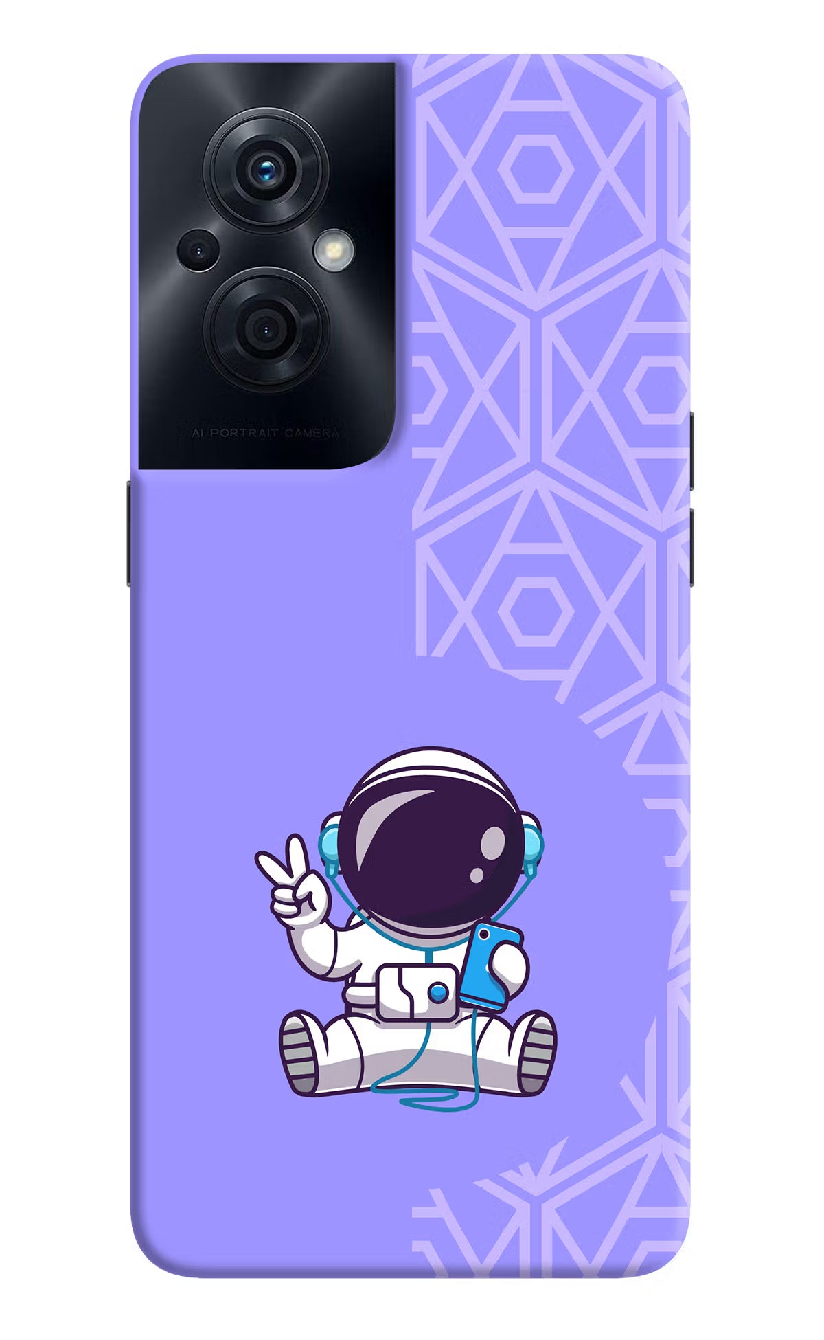 Cute Astronaut Chilling OPPO F21s Pro 5G Back Cover