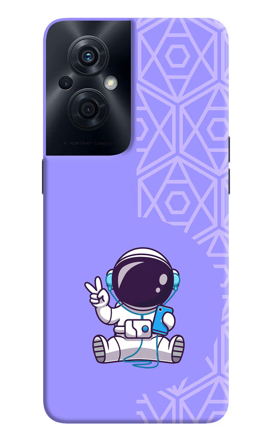 Cute Astronaut Chilling OPPO F21s Pro 5G Back Cover