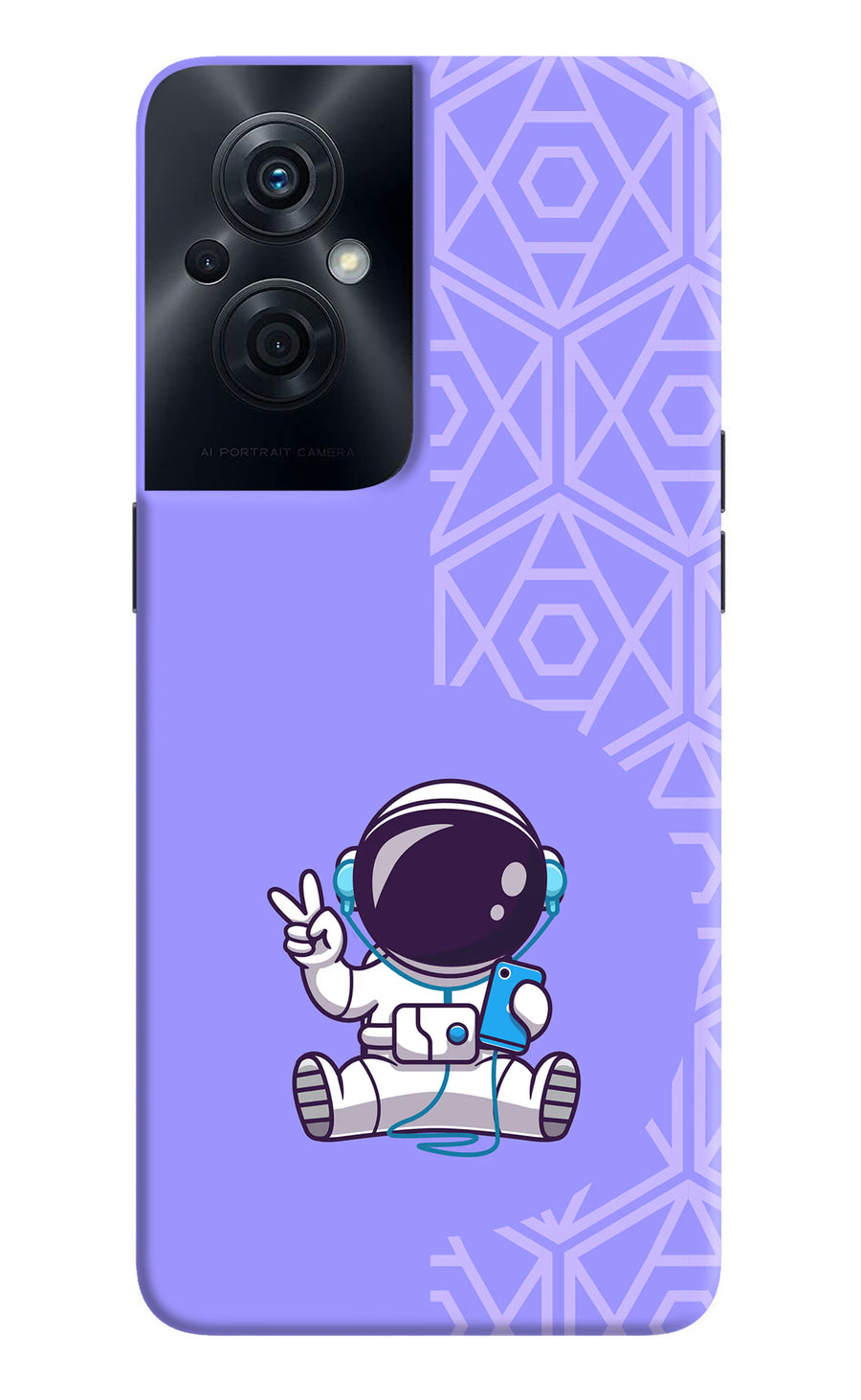 Cute Astronaut Chilling OPPO F21s Pro 5G Back Cover, Hard case