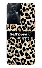 Leopard Print Self Love OPPO F21s Pro 5G Hard Case Back Cover by Casekaro