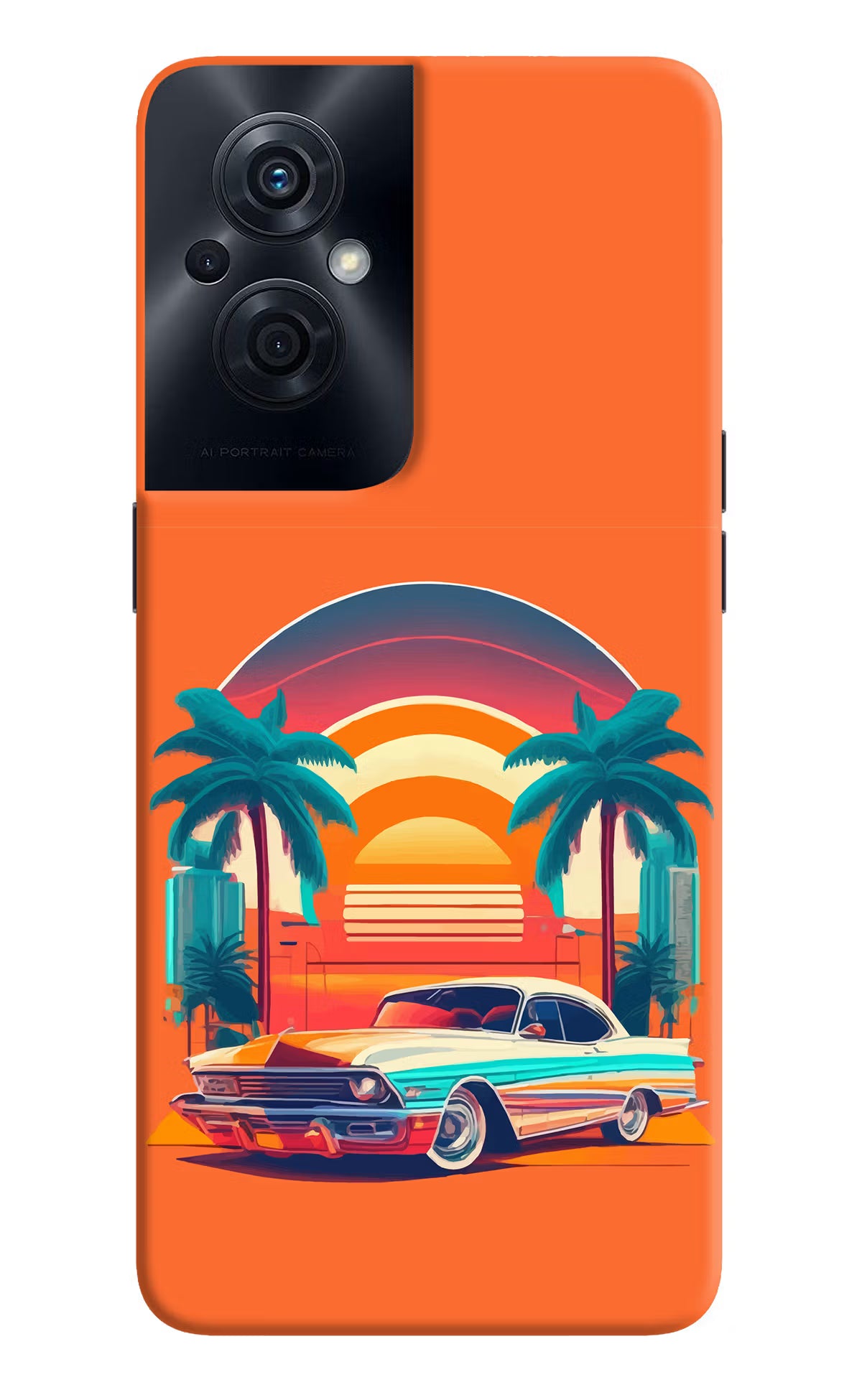 Palm Drive 80s OPPO F21s Pro 5G Back Cover