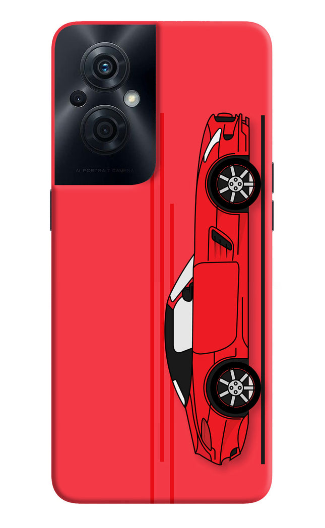 Red Velocity OPPO F21s Pro 5G Hard Case Back Cover by Casekaro