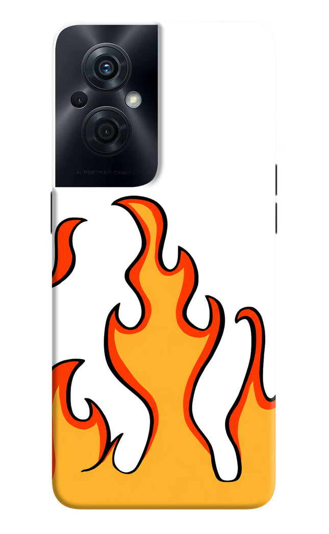 Fired Up – White OPPO F21s Pro 5G Hard Case Back Cover by Casekaro