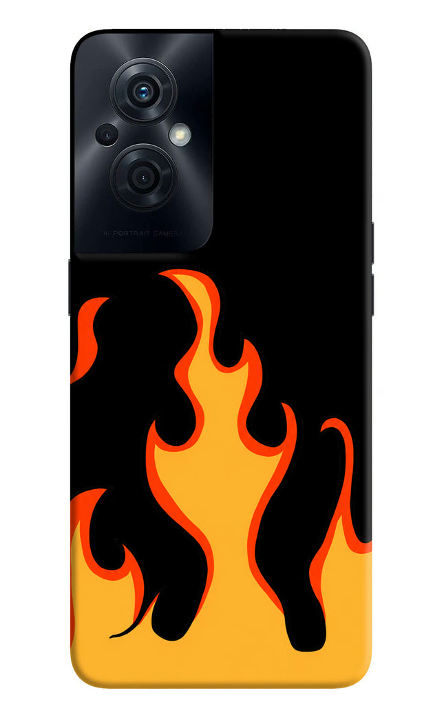 Fired Up – Black OPPO F21s Pro 5G Hard Case Back Cover by Casekaro