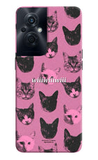 Pink Cats OPPO F21s Pro 5G Hard Case Back Cover by Casekaro