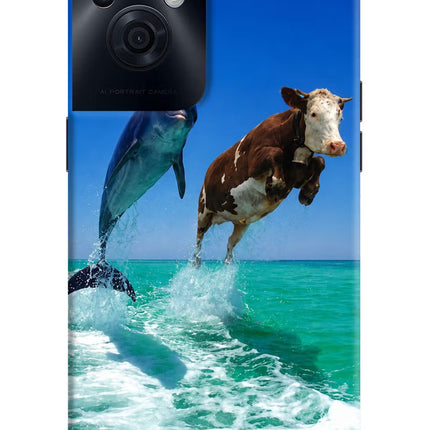 Dolphin vs Cow OPPO F21s Pro 5G Hard Case Back Cover by Casekaro
