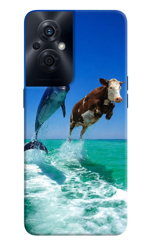 Dolphin vs Cow OPPO F21s Pro 5G Hard Case Back Cover by Casekaro